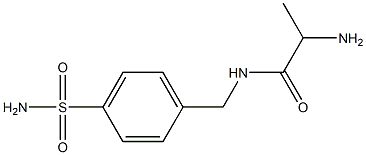 2-amino-N-[4-(aminosulfonyl)benzyl]propanamide 结构式