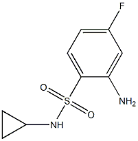 2-amino-N-cyclopropyl-4-fluorobenzene-1-sulfonamide 结构式
