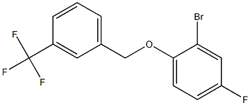 2-bromo-4-fluoro-1-{[3-(trifluoromethyl)phenyl]methoxy}benzene 结构式