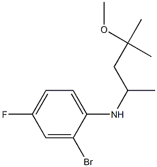 2-bromo-4-fluoro-N-(4-methoxy-4-methylpentan-2-yl)aniline 结构式