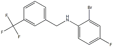 2-bromo-4-fluoro-N-{[3-(trifluoromethyl)phenyl]methyl}aniline 结构式