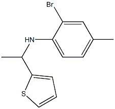 2-bromo-4-methyl-N-[1-(thiophen-2-yl)ethyl]aniline 结构式
