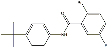 2-bromo-N-(4-tert-butylphenyl)-5-fluorobenzamide 结构式