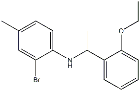 2-bromo-N-[1-(2-ethoxyphenyl)ethyl]-4-methylaniline 结构式