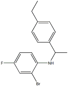 2-bromo-N-[1-(4-ethylphenyl)ethyl]-4-fluoroaniline 结构式