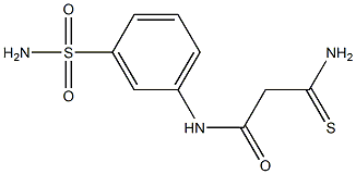 2-carbamothioyl-N-(3-sulfamoylphenyl)acetamide 结构式