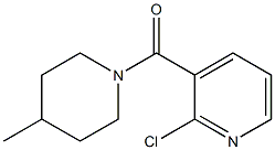 2-chloro-3-[(4-methylpiperidin-1-yl)carbonyl]pyridine 结构式