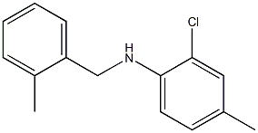 2-chloro-4-methyl-N-[(2-methylphenyl)methyl]aniline 结构式