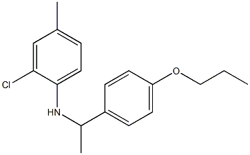 2-chloro-4-methyl-N-[1-(4-propoxyphenyl)ethyl]aniline 结构式