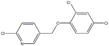 2-chloro-5-(2,4-dichlorophenoxymethyl)pyridine 结构式