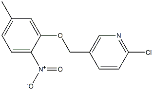 2-chloro-5-[(5-methyl-2-nitrophenoxy)methyl]pyridine 结构式