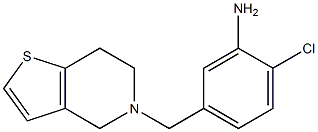 2-chloro-5-{4H,5H,6H,7H-thieno[3,2-c]pyridin-5-ylmethyl}aniline 结构式