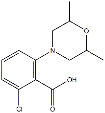 2-chloro-6-(2,6-dimethylmorpholin-4-yl)benzoic acid 结构式