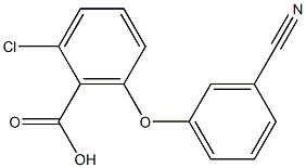 2-chloro-6-(3-cyanophenoxy)benzoic acid 结构式