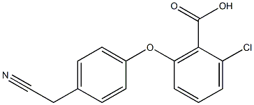 2-chloro-6-[4-(cyanomethyl)phenoxy]benzoic acid 结构式