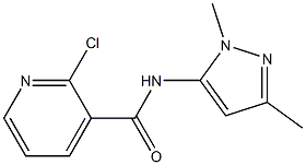 2-chloro-N-(1,3-dimethyl-1H-pyrazol-5-yl)pyridine-3-carboxamide 结构式