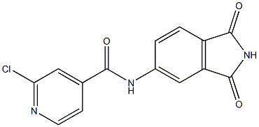 2-chloro-N-(1,3-dioxo-2,3-dihydro-1H-isoindol-5-yl)pyridine-4-carboxamide 结构式