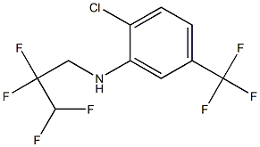 2-chloro-N-(2,2,3,3-tetrafluoropropyl)-5-(trifluoromethyl)aniline 结构式