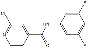 2-chloro-N-(3,5-difluorophenyl)pyridine-4-carboxamide 结构式