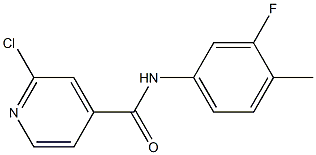 2-chloro-N-(3-fluoro-4-methylphenyl)pyridine-4-carboxamide 结构式