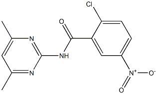 2-chloro-N-(4,6-dimethylpyrimidin-2-yl)-5-nitrobenzamide 结构式