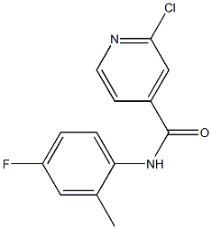 2-chloro-N-(4-fluoro-2-methylphenyl)pyridine-4-carboxamide 结构式