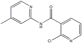 2-chloro-N-(4-methylpyridin-2-yl)pyridine-3-carboxamide 结构式