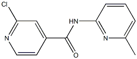 2-chloro-N-(6-methylpyridin-2-yl)pyridine-4-carboxamide 结构式