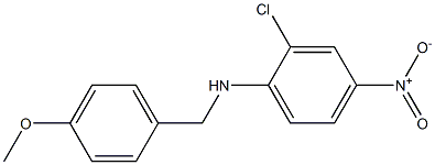 2-chloro-N-[(4-methoxyphenyl)methyl]-4-nitroaniline 结构式