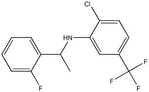 2-chloro-N-[1-(2-fluorophenyl)ethyl]-5-(trifluoromethyl)aniline 结构式