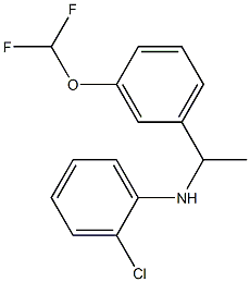 2-chloro-N-{1-[3-(difluoromethoxy)phenyl]ethyl}aniline 结构式