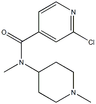 2-chloro-N-methyl-N-(1-methylpiperidin-4-yl)pyridine-4-carboxamide 结构式
