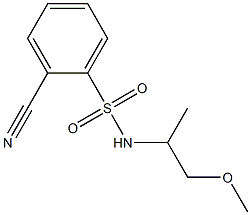 2-cyano-N-(2-methoxy-1-methylethyl)benzenesulfonamide 结构式