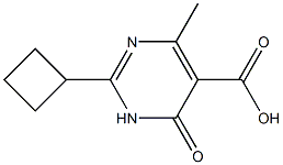 2-cyclobutyl-4-methyl-6-oxo-1,6-dihydropyrimidine-5-carboxylic acid 结构式