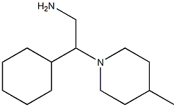 2-cyclohexyl-2-(4-methylpiperidin-1-yl)ethanamine 结构式