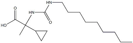 2-cyclopropyl-2-[(nonylcarbamoyl)amino]propanoic acid 结构式