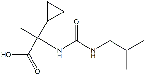 2-cyclopropyl-2-{[(isobutylamino)carbonyl]amino}propanoic acid 结构式