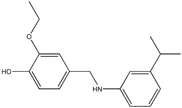 2-ethoxy-4-({[3-(propan-2-yl)phenyl]amino}methyl)phenol 结构式