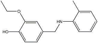 2-ethoxy-4-{[(2-methylphenyl)amino]methyl}phenol 结构式