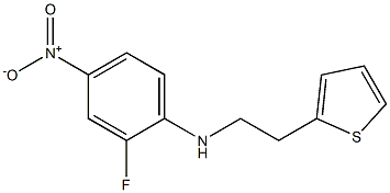 2-fluoro-4-nitro-N-[2-(thiophen-2-yl)ethyl]aniline 结构式