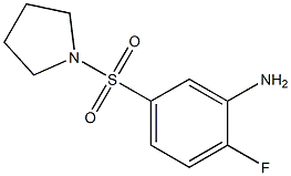 2-fluoro-5-(pyrrolidine-1-sulfonyl)aniline 结构式