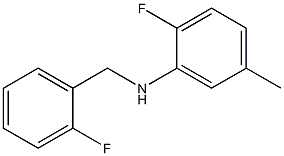 2-fluoro-N-[(2-fluorophenyl)methyl]-5-methylaniline 结构式