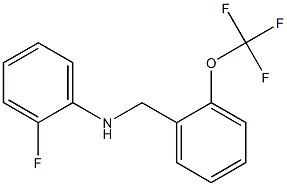 2-fluoro-N-{[2-(trifluoromethoxy)phenyl]methyl}aniline 结构式