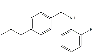 2-fluoro-N-{1-[4-(2-methylpropyl)phenyl]ethyl}aniline 结构式