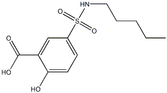 2-hydroxy-5-(pentylsulfamoyl)benzoic acid 结构式