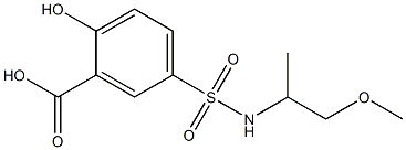 2-hydroxy-5-[(1-methoxypropan-2-yl)sulfamoyl]benzoic acid 结构式