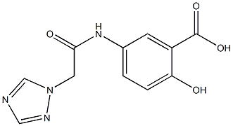 2-hydroxy-5-[2-(1H-1,2,4-triazol-1-yl)acetamido]benzoic acid 结构式