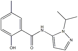 2-hydroxy-5-methyl-N-[1-(propan-2-yl)-1H-pyrazol-5-yl]benzamide 结构式