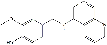 2-methoxy-4-[(quinolin-5-ylamino)methyl]phenol 结构式