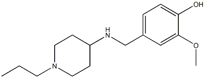 2-methoxy-4-{[(1-propylpiperidin-4-yl)amino]methyl}phenol 结构式